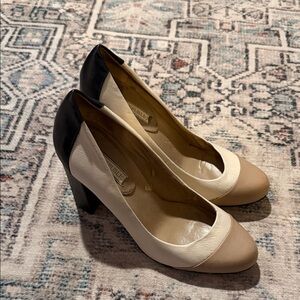 Banana Republic Black and Cream Heels